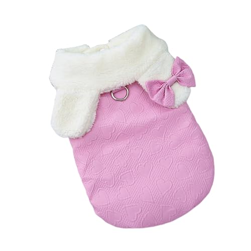 ulafbwur Trendiger Haustiermantel mit Knopfverschluss für Haustiere, niedliches Herzmuster, für Hunde und Katzen, Wintermantel, warmer Knopfverschluss, Haustierjacke für kaltes Wetter, Rosa, Größe S ulafbwur Trendiger Haustiermantel mit Knopfverschluss für Haustiere, niedliches Herzmuster, für Hunde und Katzen, Wintermantel, warmer Knopfverschluss, Haustierjacke für kaltes Wetter, Rosa, Größe S von ulafbwur