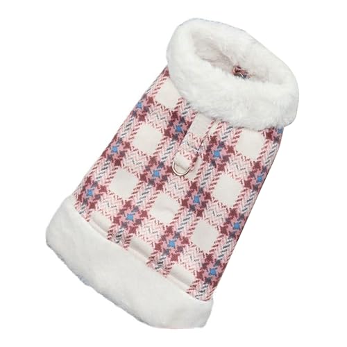 ulafbwur Warme Haustierkleidung, auffällig, modisch, kariert, weich, bequem, warm, für den Winter, Katzen- und Hundemantel für kaltes Wetter, kleine Haustierkleidung, Rosa, Größe XXL ulafbwur Warme Haustierkleidung, auffällig, modisch, kariert, weich, bequem, warm, für den Winter, Katzen- und Hundemantel für kaltes Wetter, kleine Haustierkleidung, Rosa, Größe XXL von ulafbwur