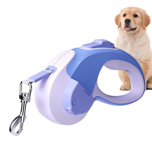 Einziehbares Seil für Hunde, ausziehbares Seil für Hunde – Band für Hunde, Teleskoptraktor automatisch mit Licht, ergonomische Bremse, reflektierend, mit einer Hand, Nylon-Klebeband von ulapithi