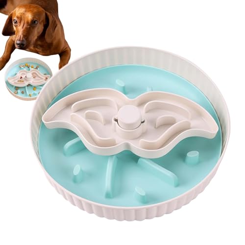 Futternäpfe für Hunde mit langsamem Fressen, Erstickungssicherer Hundenapf für Hunde, interaktiver Puzzle-Schüssel für Labyrinth, herausnehmbare Leckmatte für Lebensmittel von ulapithi