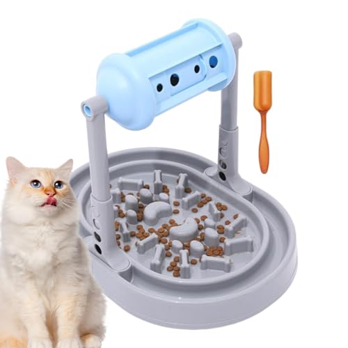 Futterstation mit Rollen, Puzzle-Futterstation für Katzen | interaktives Puzzle-Spielzeug – Multifunktionaler Futterspender mit Rollen für Haustiere von ulapithi