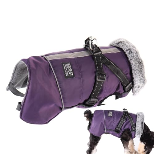 Warmer Hundemantel, Winterjacke für Hunde, reflektierende Weste für Hunde, verstellbare Kleidung für Haustiere, wasserdicht und winddicht zum Wandern, von ulapithi