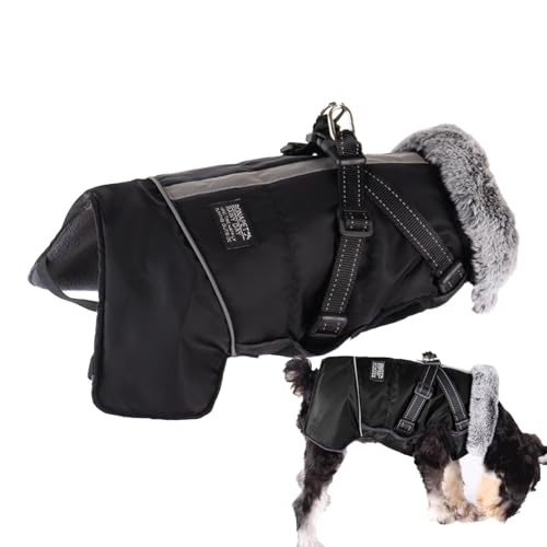 Warmer Hundemantel, Winterjacke für Hunde, reflektierender Mantel für Hunde, wasserdicht und winddicht, Kleidung für Haustiere, verstellbare Weihnachtsweste von ulapithi