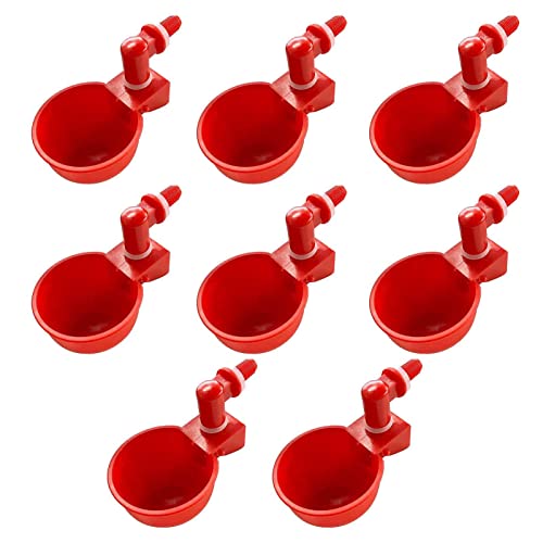 Geflügelwasserbecher, Wachtelgießbecher,8-teiliges automatisches Wasserspender-Set | Saubere Wasserversorgung, Geflügeltrinkbecher, Entenwasserbecher von ulapithi