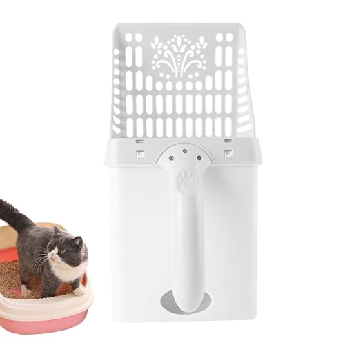 ulapithi Katzentoilettenschaufel,Katzenschaufel für Katzentoilette - Wurfschaufel mit großer Öffnung und Haken | Leichte, effiziente Reinigungswerkzeuge, multifunktionale, bequem zu greifende von ulapithi