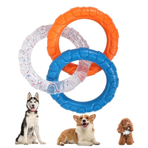 ulapithi Kauspielzeug für Aggressive Hunde, Kauspielzeug für Haustiere | Squeak Toys Interaktives Kauringspielzeug für Hunde,Kauspielzeug für Hunde, Kauspielzeugring für die Zahnreinigung, von ulapithi