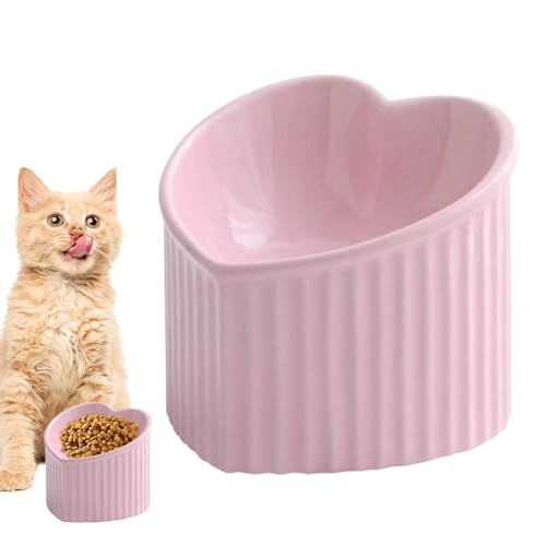 ulapithi Keramik-Katzennäpfe,Keramik-Katzenfutternapf,Geneigter Futternapf für Tiernahrung | Erhöhter Futternapf aus Porzellan für mittelgroße und kleine Haustiere von ulapithi