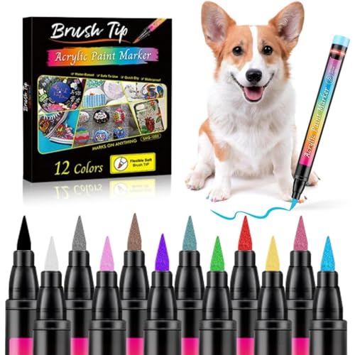 Nagellackstifte für Haustiere, Nagellackstifte für Hunde, mit weicher Spitze, tragbarer Nagellack für Hunde von ulapithi