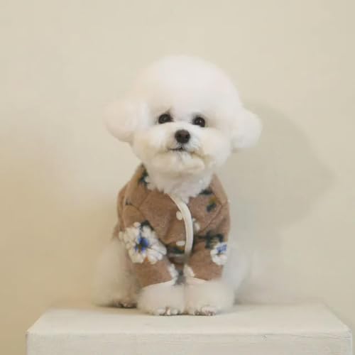 Blume Luxus Hund Kleidung für Kleine Hunde Verdicken Haustier Mantel Winter Mädchen Hund Outfit Designer Hund Kostüm Chihuahua Haustiere Accesorios von umass