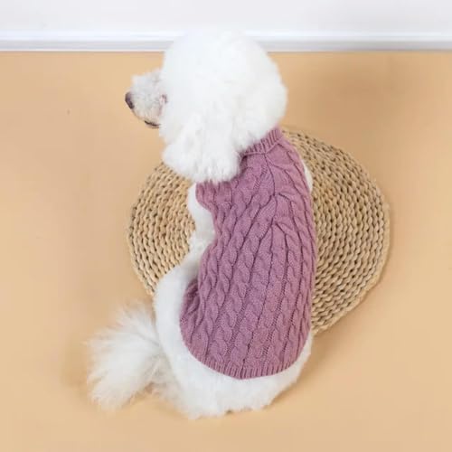 Hundepullover für kleine mittelgroße Hunde Katze Winter Warm Gestrickt Hund Pullover Haustier Rollkragen Chihuahua Weste Weicher Mantel Teddy Weste von umass