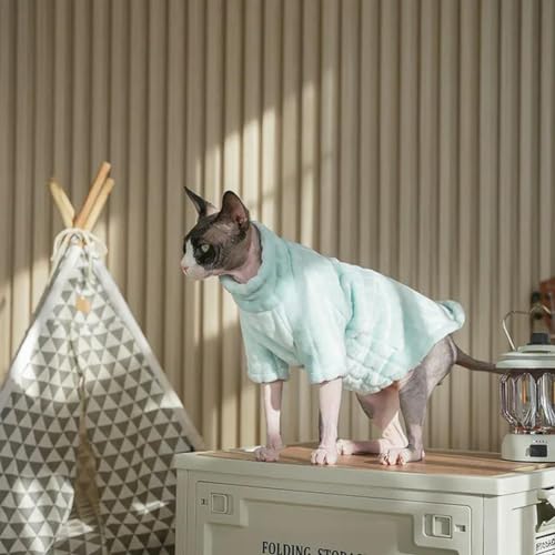 Weiche Haarlose Katze Pullover Winter Verdicken Warme Katze Kleidung Komfortable Rollkragen Weste Jacke Hund Mantel von umass