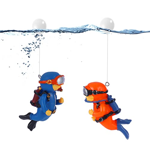 umorismo 2 Stück Aquarium-Dekorationen, Mini-Aquarium-Dekoration, schwebende niedliche Taucher-Figuren mit Wasserballons, für Aquarium-Zubehör umorismo 2 Stück Aquarium-Dekorationen, Mini-Aquarium-Dekoration, schwebende niedliche Taucher-Figuren mit Wasserballons, für Aquarium-Zubehör von umorismo