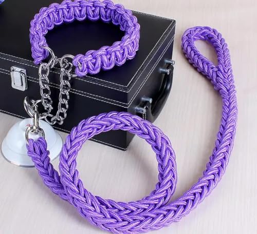 Doppelsträngiges Seil, große Hundeleine, Metall, P-Kette, Schnalle, nationale Farbe, Haustier-Traktionsseil, Halsband-Set für große Hunde, 1,2 m Länge, ohne Box Doppelsträngiges Seil, große Hundeleine, Metall, P-Kette, Schnalle, nationale Farbe, Haustier-Traktionsseil, Halsband-Set für große Hunde, 1,2 m Länge, ohne Box von umsl
