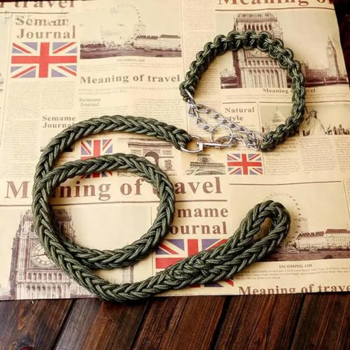 Doppelsträngiges Seil, große Hundeleine, Metall, P-Kette, Schnalle, nationale Farbe, Haustier-Traktionsseil, Halsband-Set für große Hunde, 1,2 m Länge, ohne Box Doppelsträngiges Seil, große Hundeleine, Metall, P-Kette, Schnalle, nationale Farbe, Haustier-Traktionsseil, Halsband-Set für große Hunde, 1,2 m Länge, ohne Box von umsl