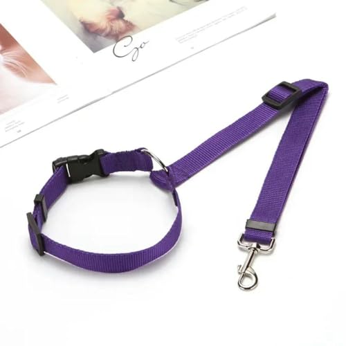 Einfarbiger 2-in-1-Sicherheitsgurt für Haustiere, Nylon, Leine, Rücksitz-Sicherheitsgurt, verstellbares Hundegeschirr, Halsband, Haustierzubehör Einfarbiger 2-in-1-Sicherheitsgurt für Haustiere, Nylon, Leine, Rücksitz-Sicherheitsgurt, verstellbares Hundegeschirr, Halsband, Haustierzubehör von umsl