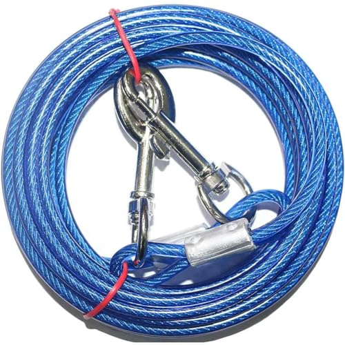 Hundeleine, verzinkter Stahldraht, mit PVC-Beschichtung, kaufeste Leine für große Hunde, Haustiere, Hunde, Hof, Camping, Outdoor Hundeleine, verzinkter Stahldraht, mit PVC-Beschichtung, kaufeste Leine für große Hunde, Haustiere, Hunde, Hof, Camping, Outdoor von umsl
