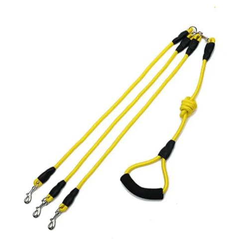 Hundeleine für Doppelbett, buntes Nylon, für 2/3/4 Hunde, abnehmbarer Schaumstoffgriff, 1,9 m Hundeleine für Doppelbett, buntes Nylon, für 2/3/4 Hunde, abnehmbarer Schaumstoffgriff, 1,9 m von umsl
