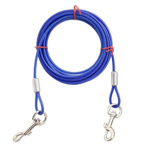 Metallleine für zwei Hunde, 0,5 cm, 3 m/5 m/10 m, Anti-Biss-Kabel, Outdoor-Leine, Doppelkopf-Leine für große Hunde Metallleine für zwei Hunde, 0,5 cm, 3 m/5 m/10 m, Anti-Biss-Kabel, Outdoor-Leine, Doppelkopf-Leine für große Hunde von umsl