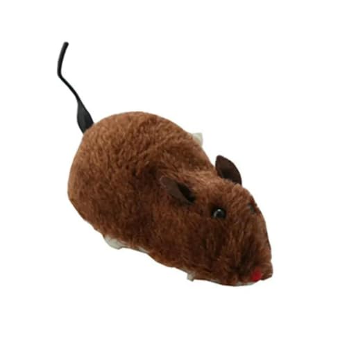 umsl Aufzieh-Maus aus Plüsch, realistisch aussehende Laufmäuse, zufällige Farbe von umsl