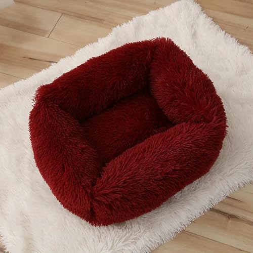 umsl Hundebetten Matten Super Soft Square Pet Dog Bed Cat Bed Plush Full Size Calm Bed Comfortable Sleeping Artefakt Soothing Bed Katzenhaus Hundehaus Katzenhaus Hundebett von umsl