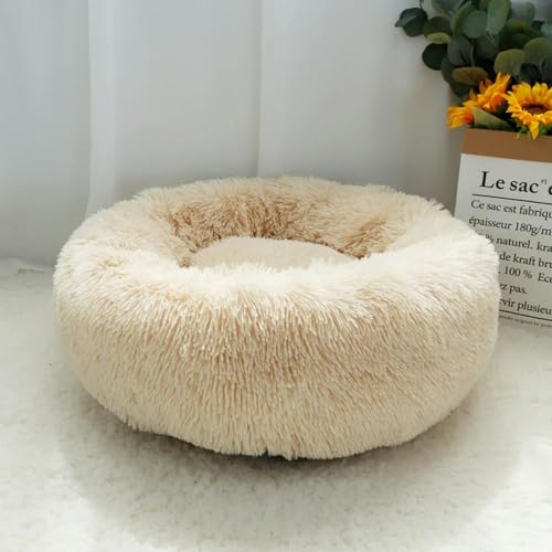 umsl Pet Dog Bed Warm Fleece Round Dog Kennel House Long Plush Winter Pets Dog Beds For Medium Large Dogs Cats Soft Sofa Cushion Mats von umsl