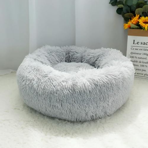 umsl Pet Dog Bed Warm Fleece Round Dog Kennel House Long Plush Winter Pets Dog Beds For Medium Large Dogs Cats Soft Sofa Cushion Mats von umsl