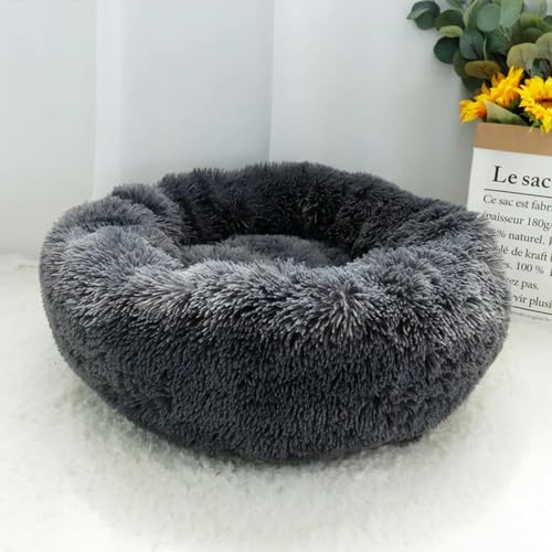 umsl Pet Dog Bed Warm Fleece Round Dog Kennel House Long Plush Winter Pets Dog Beds For Medium Large Dogs Cats Soft Sofa Cushion Mats von umsl