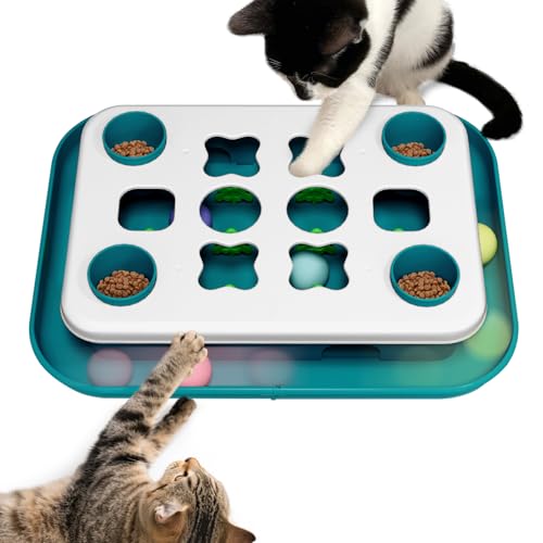 unimaxlink Katzen-Puzzle-Spielzeug für Indoor-Katzen, Intelligenz, Geistspiel, Track-Bälle, Kätzchen, Essenspuzzle, Spielzeug, sensorische Aktivität, Bereicherung, Spielzeug, Leckerli-Futterstation unimaxlink Katzen-Puzzle-Spielzeug für Indoor-Katzen, Intelligenz, Geistspiel, Track-Bälle, Kätzchen, Essenspuzzle, Spielzeug, sensorische Aktivität, Bereicherung, Spielzeug, Leckerli-Futterstation von unimaxlink