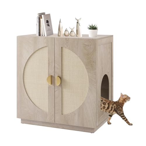 unipaws Katzenklo Gehege Groß Katzentoilette Möbel, Moderne Katzentoilette Gehege Möbel mit Verstellbarer Ablage und Aufbewahrung, Großes Katzenhaus Innen Grau unipaws Katzenklo Gehege Groß Katzentoilette Möbel, Moderne Katzentoilette Gehege Möbel mit Verstellbarer Ablage und Aufbewahrung, Großes Katzenhaus Innen Grau von unipaws