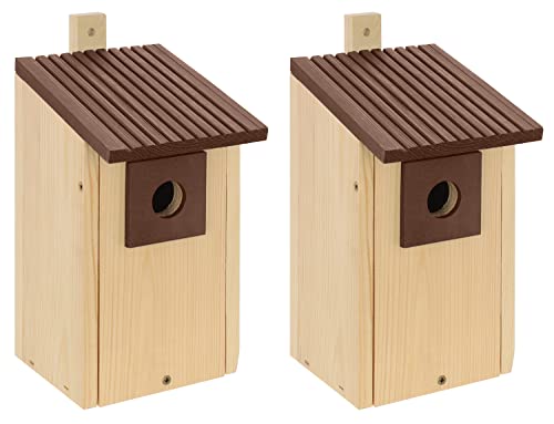 2X Nistkasten- Holz-NISTKASTENSET, Vogelhaus-Meisenkasten-Nisthohle,aus Holz Natur,wetterfest, Massivholzkonstruktion,Deko Garten 2X Nistkasten- Holz-NISTKASTENSET, Vogelhaus-Meisenkasten-Nisthohle,aus Holz Natur,wetterfest, Massivholzkonstruktion,Deko Garten von unzutreffend