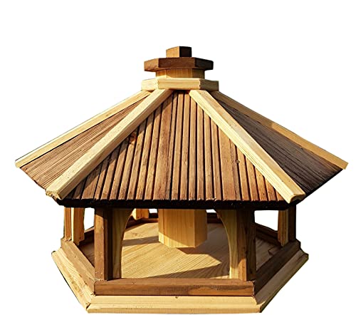 Vogel Futter Haus Futterstelle Sechseck aus Holz Vogelhaus von unzutreffend