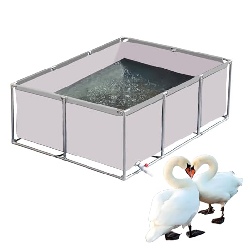 uofgcru Außenlagertank Segeltuch Fischteich, Fischteich mit Stahlrahmen, Gartenpool für Koi,Wasserspeicher, strapazierfähiges Segeltuch-Fischbecken für den Außenbereich,White 2×1×0.7m(6.5×3.3×2.3ft) uofgcru Außenlagertank Segeltuch Fischteich, Fischteich mit Stahlrahmen, Gartenpool für Koi,Wasserspeicher, strapazierfähiges Segeltuch-Fischbecken für den Außenbereich,White 2×1×0.7m(6.5×3.3×2.3ft) von uofgcru