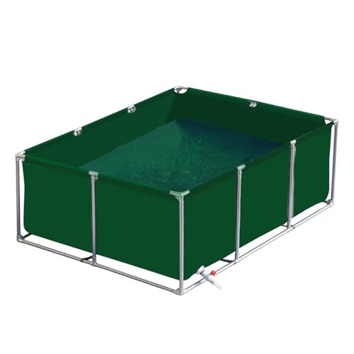 uofgcru Gartenteich Becken für Die Wasserspeicherung,Oberirdische Fischteiche,Aquarium-PVC-Leinwand-Fischteich mit Rahmen, ideal für Fische und Wassertiere,Garnelenzucht,Green 1×1×0.6m(3.3×3.3×1.9ft) uofgcru Gartenteich Becken für Die Wasserspeicherung,Oberirdische Fischteiche,Aquarium-PVC-Leinwand-Fischteich mit Rahmen, ideal für Fische und Wassertiere,Garnelenzucht,Green 1×1×0.6m(3.3×3.3×1.9ft) von uofgcru
