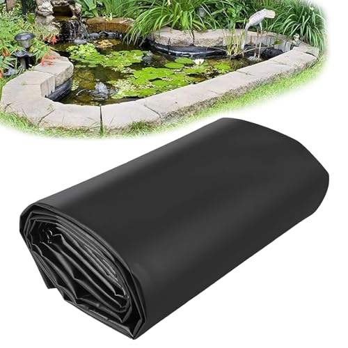 uofgcru HDPE Teichfolie 4×14.5m,Schutzunterlage Flexible vorgeschnittene Teichfolie für kleine Teiche Koi Teiche Wassergärten Brunnen von uofgcru