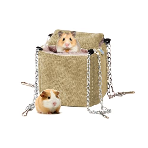 usefulbeauty Hängematte für Frettchen für Käfig, Hamster-Hängematte für Käfig, Hamsterbett, Eichhörnchennest, warme Chinchilla-Hängematte, Käfignest für Käfig, Hamsterschaukel, Käfigzubehör von usefulbeauty