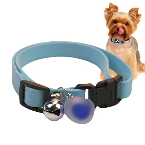 usefulbeauty Halsbänder für Hunde, Halsbänder für Haustiere, für kleine Hunde mit Herz-Anhänger aus Plüsch, Glocke, verstellbare Halsbänder für Katzen von usefulbeauty
