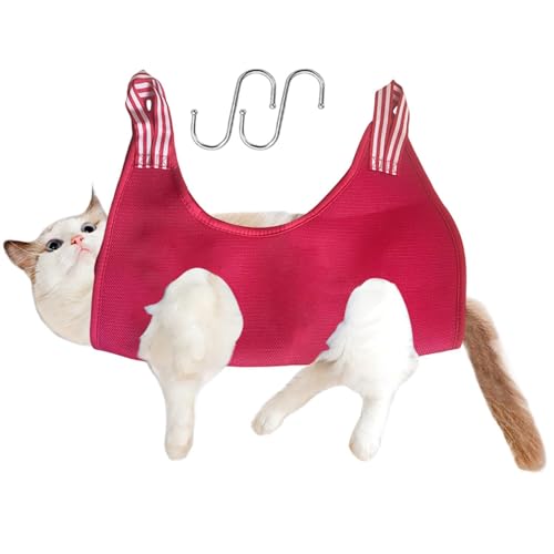 usefulbeauty Hundepflegegeschirr,Entspannungs-Haustierpflege-Sling- Atmungsaktiver Haustier-Entspannungs-Pflegefür Katzen, verstellbare Pflege-Hängematte für Haustiere zur Entspannung von Haustieren von usefulbeauty