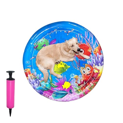 usefulbeauty Katzen Wasserspielmatte - Katzensensorikmatte mit Luftpumpe | 65 cm Haustier Kühlkissen für Zuhause und Outdoor bei Indoor Boden Beschäftigung usefulbeauty Katzen Wasserspielmatte - Katzensensorikmatte mit Luftpumpe | 65 cm Haustier Kühlkissen für Zuhause und Outdoor bei Indoor Boden Beschäftigung von usefulbeauty