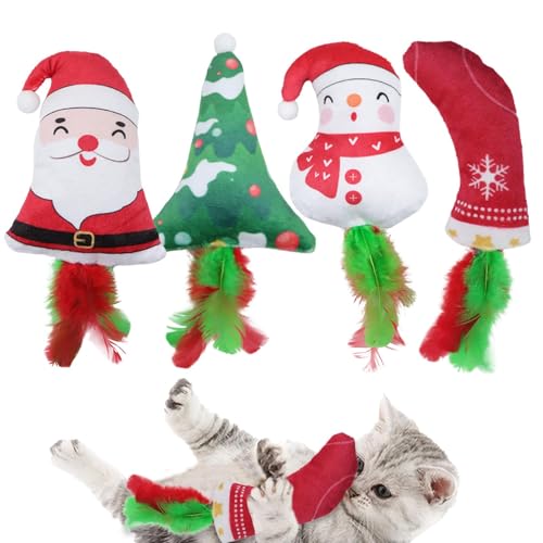 usefulbeauty Katzenspielzeug Weihnachten,Katzenminze-Weihnachtsspielzeug | 4-teiliges Zahnreinigungsspielzeug für Kätzchen,Interaktives, bissfestes Plüschspielzeug, mit Katzenminze gefülltes usefulbeauty Katzenspielzeug Weihnachten,Katzenminze-Weihnachtsspielzeug | 4-teiliges Zahnreinigungsspielzeug für Kätzchen,Interaktives, bissfestes Plüschspielzeug, mit Katzenminze gefülltes von usefulbeauty