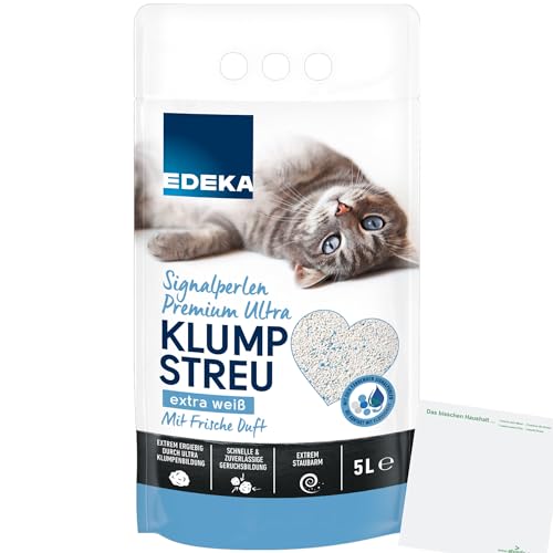 Edeka Signalperlen Premium Ultra Klumpstreu Katzenstreu (5 Liter Packung) + usy Block von usy