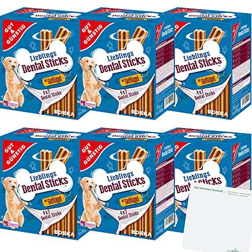 Gut & Günstig Lieblings Denta Sticks Multipack 6er Pack (6x720g Packung) + usy Block von usy