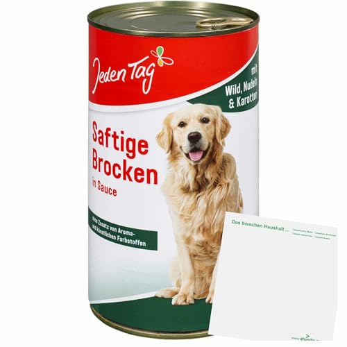 usy Bundle für Jeden Tag Hund Saftige Brocken Wild,Nudeln,Karotte (1240g Dose) Block von usy