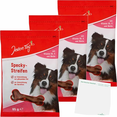 usy Bundle für Jeden Tag Hundesnack Specky-Streifen 3er Pack (3x85g Packung) Block von usy