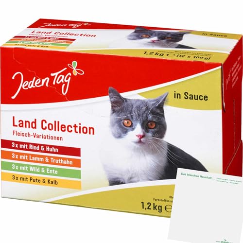 usy Bundle für Jeden Tag Katze Multipack Land Collection (Fleisch) (12x100g Pouches) + usy Block von usy
