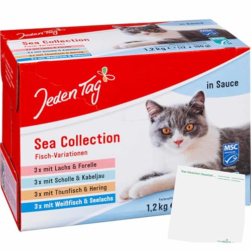 usy Bundle für Jeden Tag Katze Multipack Sea Collection (Fisch) (12x100g Pouches) + usy Block von usy