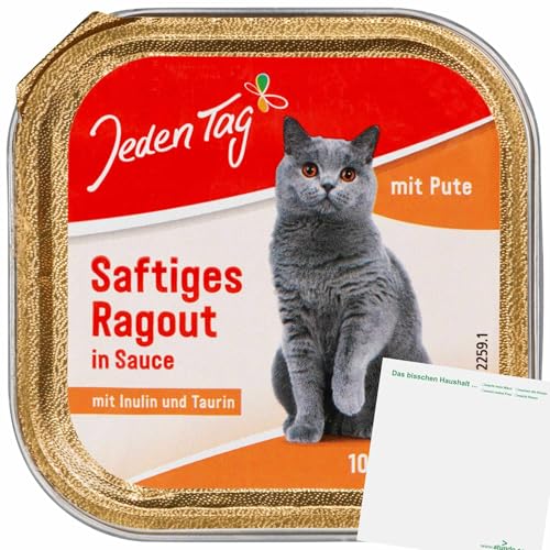 usy Bundle für Jeden Tag Katze Saftiges Ragout Pute in Sauce (100g Schale) + usy Block von usy
