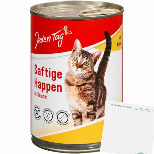 usy Bundle für Jeden Tag Katze saftige Happen Huhn 3er Pack (3x415g Dose) + usy Block von usy
