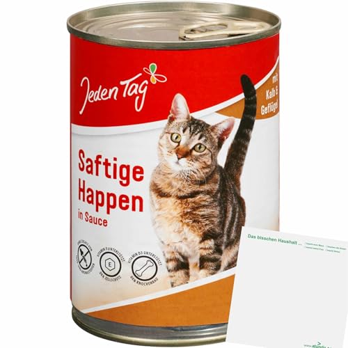 usy Bundle für Jeden Tag Katze saftige Happen Kalb, Geflügel, Karotten (415g Dose) + usy Block von usy