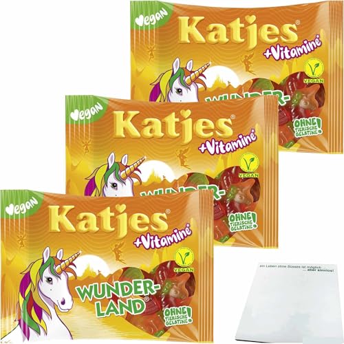 usy Bundle für Katjes Wunderland + Vitamine Frucht 3er Pack (3x175g Packung) + usy Block von usy