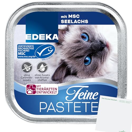 usy Edeka Cat Feine Pastete mit MSC Seelachs Katzenfutter (100g Dose) Block von usy